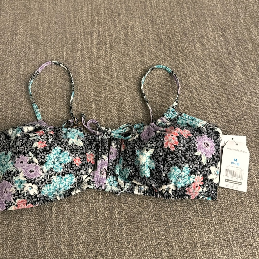 NEW Time & True Keyhole Bikini Top Size M